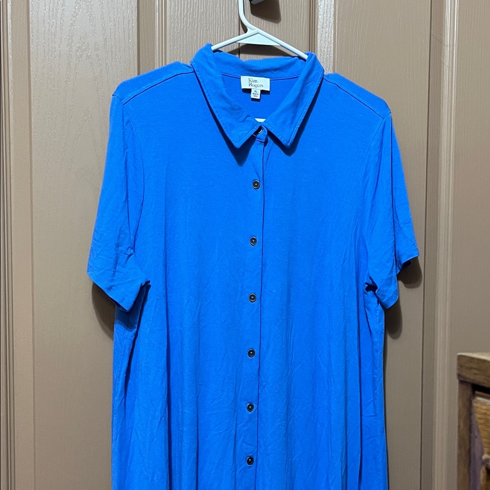 Blue Button-Up Shirt